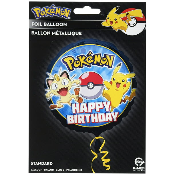 4x 18"Pokemon Happy Birthday Pikachu & Meow Foil Mylar Balloon Party Supplies 